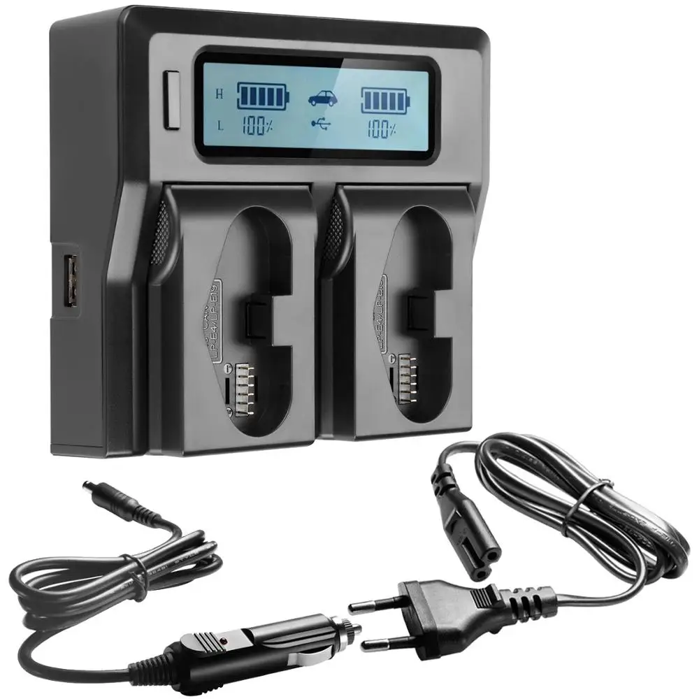 For Canon LP-E19 LP -E19 Dual Battery Charger with USB Port for 