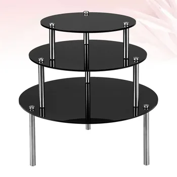 

3pcs Round Acrylic Cake Display Shelf Cake Rack for Birthday Wedding
