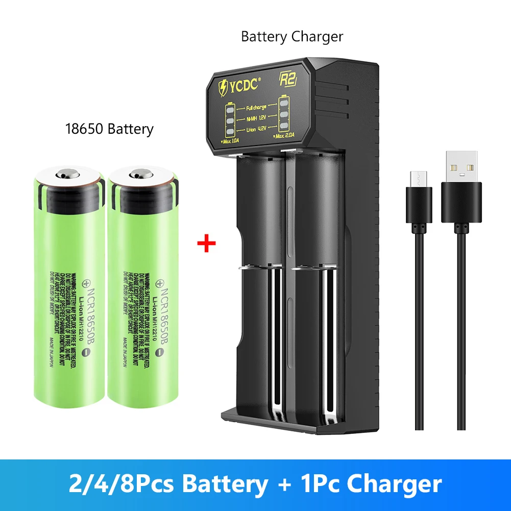 2 шт 18650 6000mah 3 7 v литиевая аккумуляторная батарея для фонариков с аккумулятором EU US