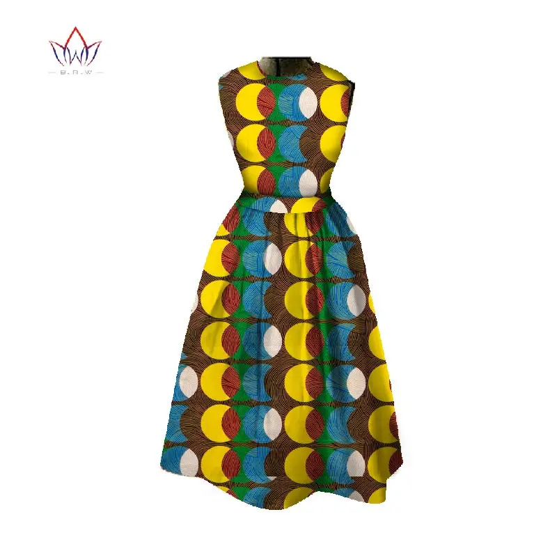 Новые летние африканские платья для женщин Дашики миди длина Африканский принт платья Базен Riche женское платье большого размера WY348