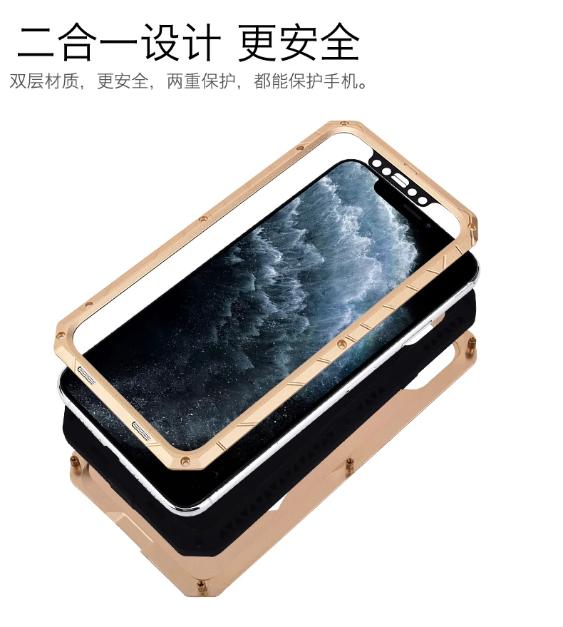 Imatch Алюминиевый металлический Силиконовый противоударный чехол для Apple Iphone 11 Pro Max/11 Pro/11 грязезащитный противоударный чехол