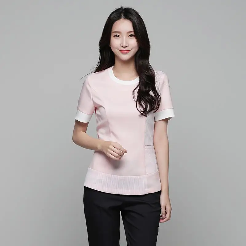 Корейская версия из Пластик больница Nurses'clothes с длинным рукавом Для женщин Красота салон рабочая одежда техников Одежда дентальное рабочее - Цвет: Синий