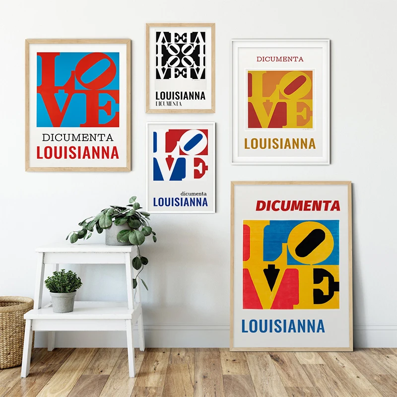 Famoso Robert Indiana Love Poster Exhibition Print Canvas Painting Wall Art Pictures For Living Room Bedroom Modern Home Decor