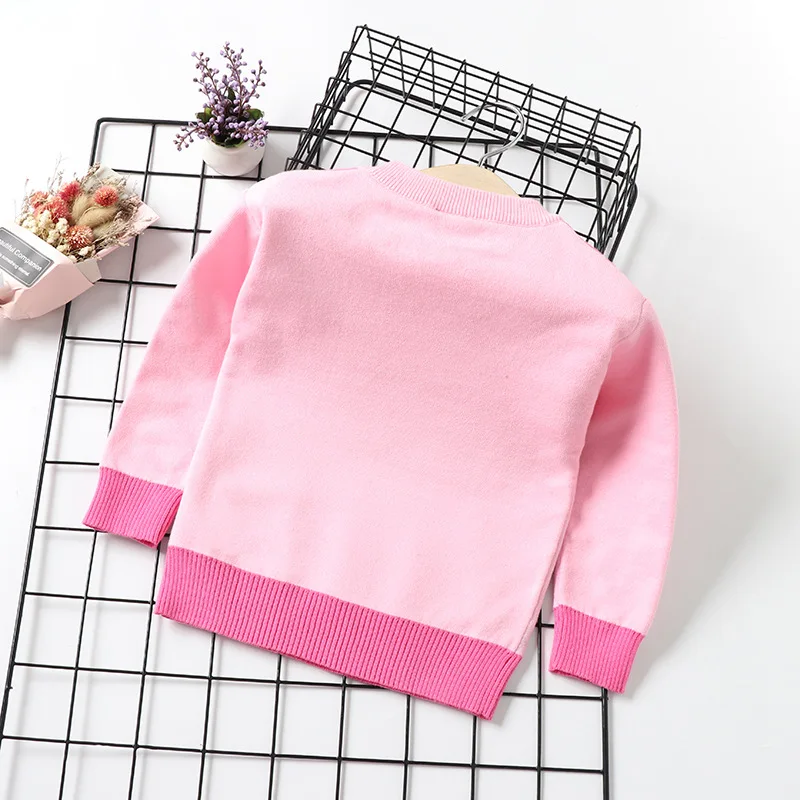 

2019 New Style Children GIRL'S Sweater Pullover Loose-Fit Western Style Korean-style Thick Sweater Cat Bow Childrenswear