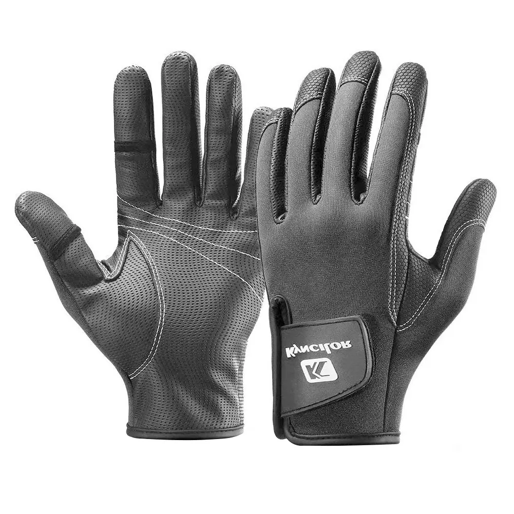 Неопреновые рыболовные перчатки, 2 вырезанных пальца, гибкие перчатки, ветрозащитные Нескользящие уличные перчатки, зимние противоскользящие рыболовные перчатки для карпа#40