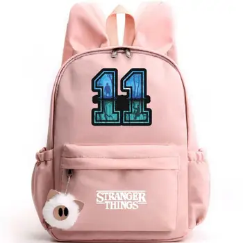 

Stranger Things Cute Rabbit Ears Luminous Backpack for Women Waterproof Canvas School Student Backpack Street Travel Bags