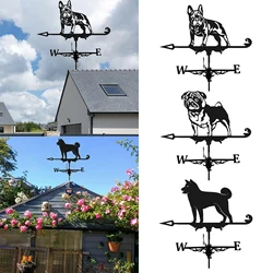 Animals Dog Weather Vane Farm Wind Direction Indictor for Outdoor Landscape Decoration