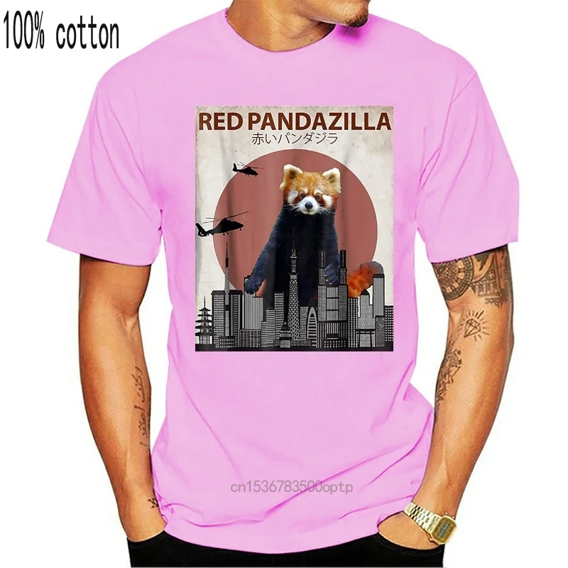 Мужская футболка 2019 модные красные Pandazilla | Забавные красная панда