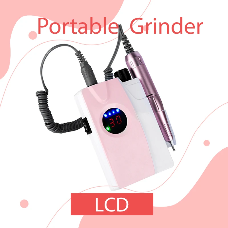 正規商品販売店 プロの電動ネイルドリル 充電式 ポータブル フルlcdスクリーン rpm 高出力 マニキュアセット 大阪 激安店舗 Pnlp Sn