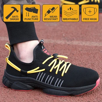 

Safety Shoes Labor Protection Shoes Low-top Safety Shoes Outdoor Sports Hiking Shoes Breathable Sneakers Comfortable Work Shoes