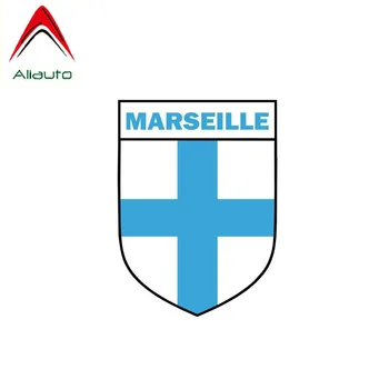 

Aliauto Reflective Car Sticker Marseille Shield Coat of Arms Cover Scratches Decal Accessories PVC for KIA Opel,11cm*8cm