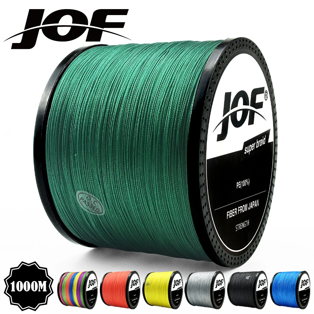 JOF 8 strands супер прочная леска 1000 м 500 300 PE плетеная рыболовная из ПЭ Япония