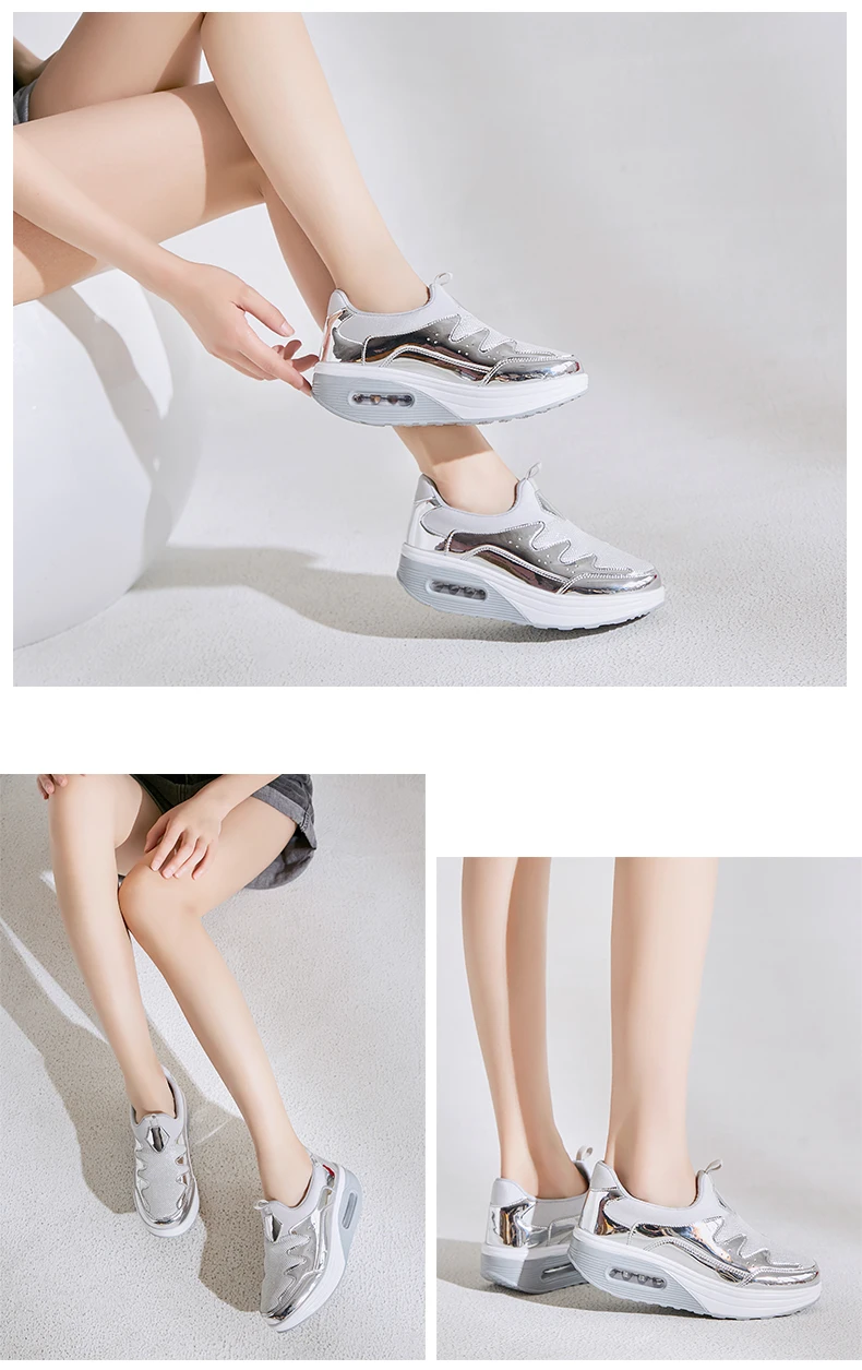 Г., последняя новинка, Женская Тонизирующая обувь дышащая обувь на платформе без шнуровки летняя обувь для путешествий из искусственной кожи, Ультралегкая женская обувь для похудения