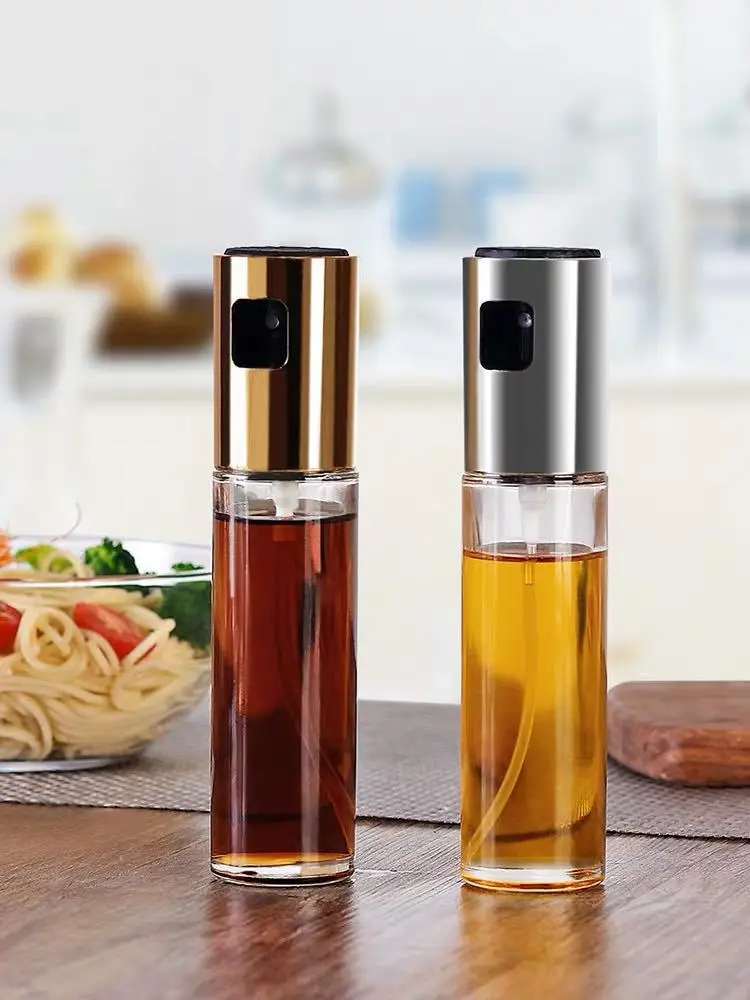 Pulvérisateur d'Huile d'Olive, Auch Distributeur d'Huile Mister pour la  Cuisson Bouteille en Verre Rechargeable Distributeur d'Huile et de Vinaigre  avec des Mesures pour la Cuisson Barbecue Rôtir 