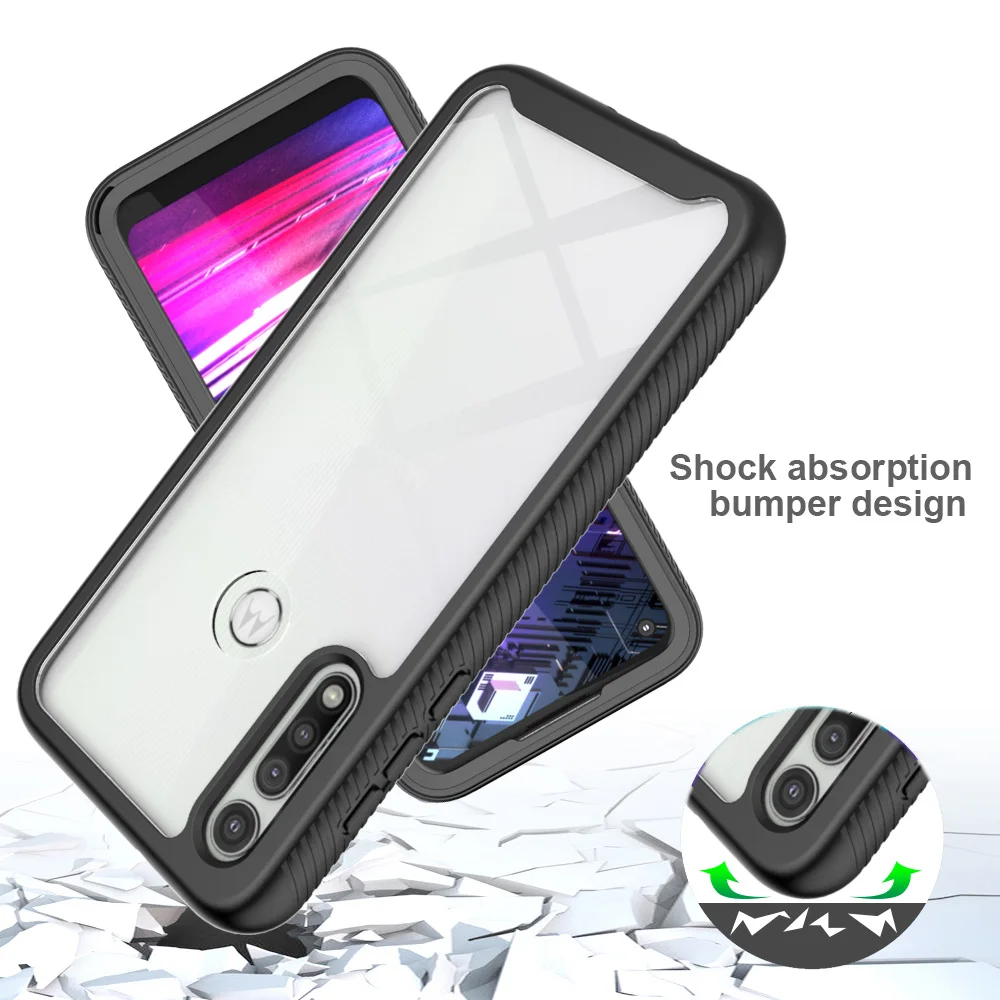 Противоударный чехол для Motorola G Fast Cover G8 Stylus Moto Edge + Plus Гибридный армированный ТПУ