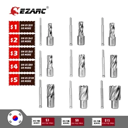 EZARC HSS – tournevis électrique de 1 pouce de profondeur de coupe, tournevis électrique pour métal et acier inoxydable, foret à mèche, presse magnétique avec broche pilote 