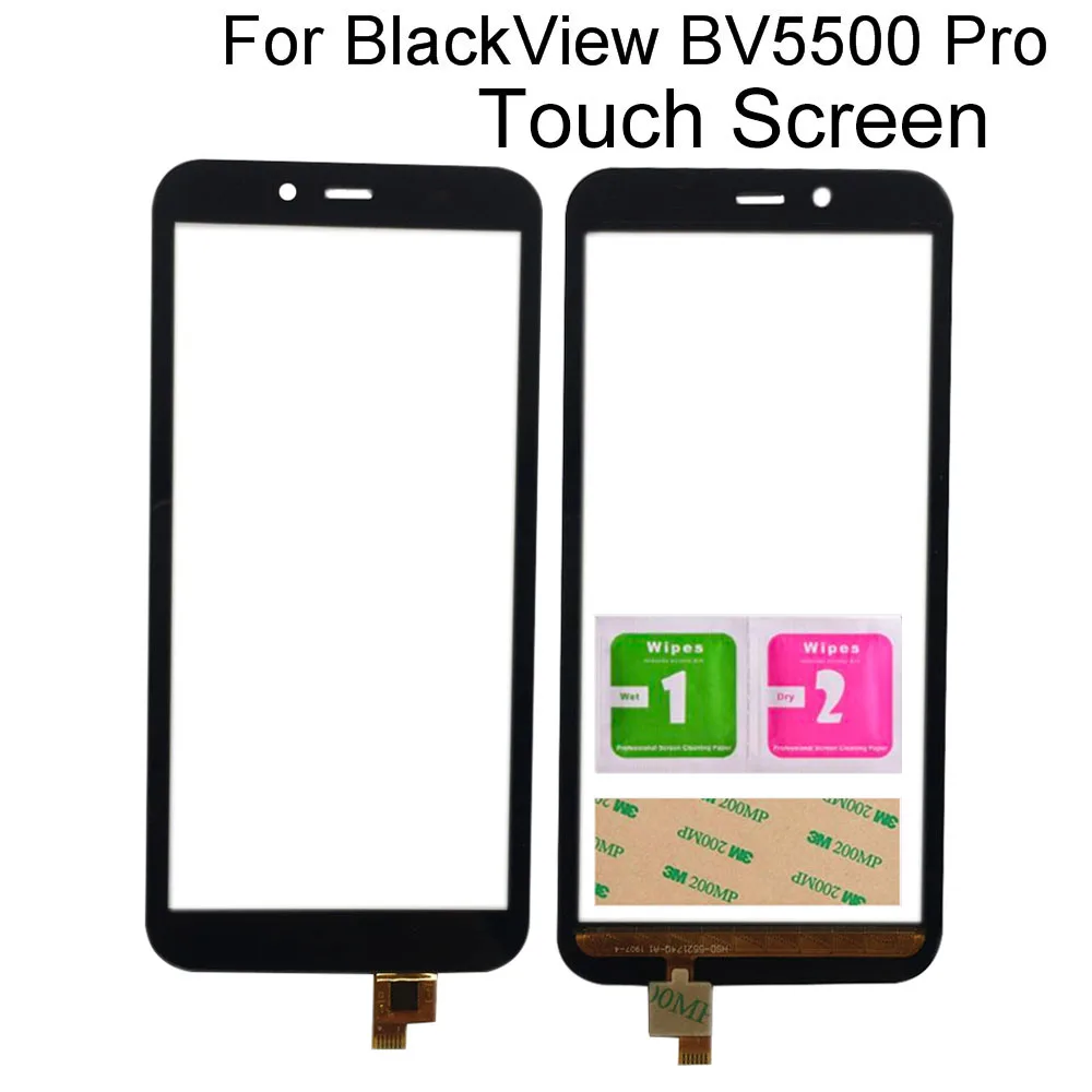 

5.5'' Touch Screen For Blackview BV5500 Pro Touch Screen Digitizer Panel Front Glass Lens Sensor TouchScreen Tools 3M Glue Wipes