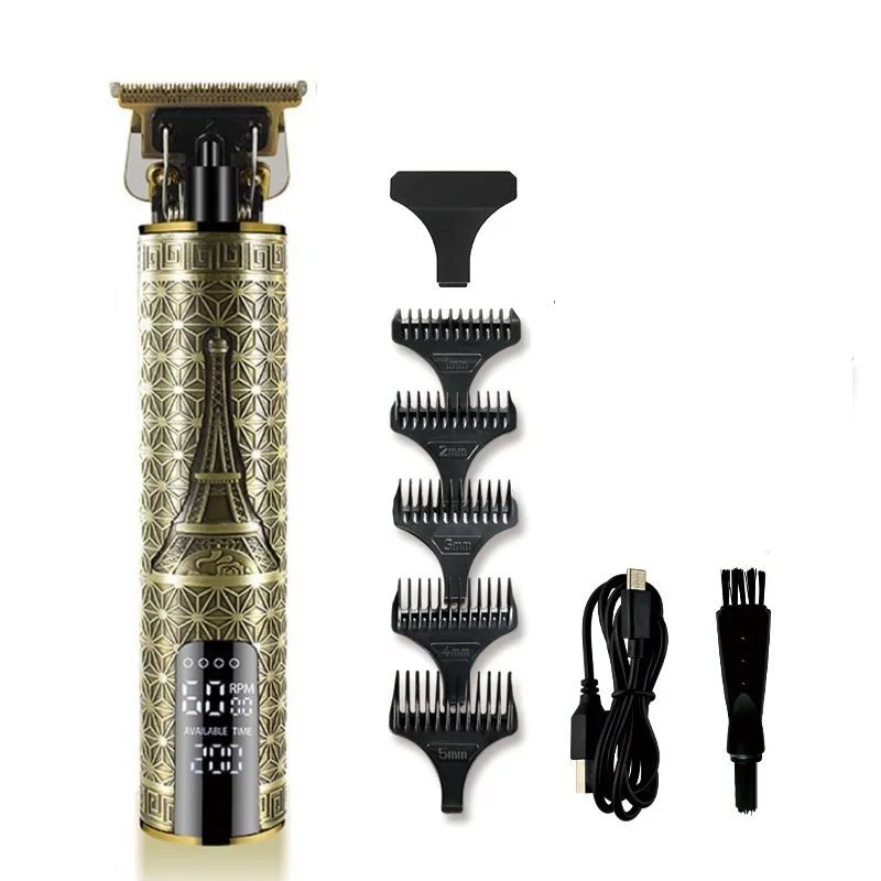 Máquina de Cortar Cabelo Elétrica Aparador Recarregável Barbeador Barba Barbeiro Display Led 3 Alavancas Adustable Corte Máquina Usb 16 Computers & Electronics