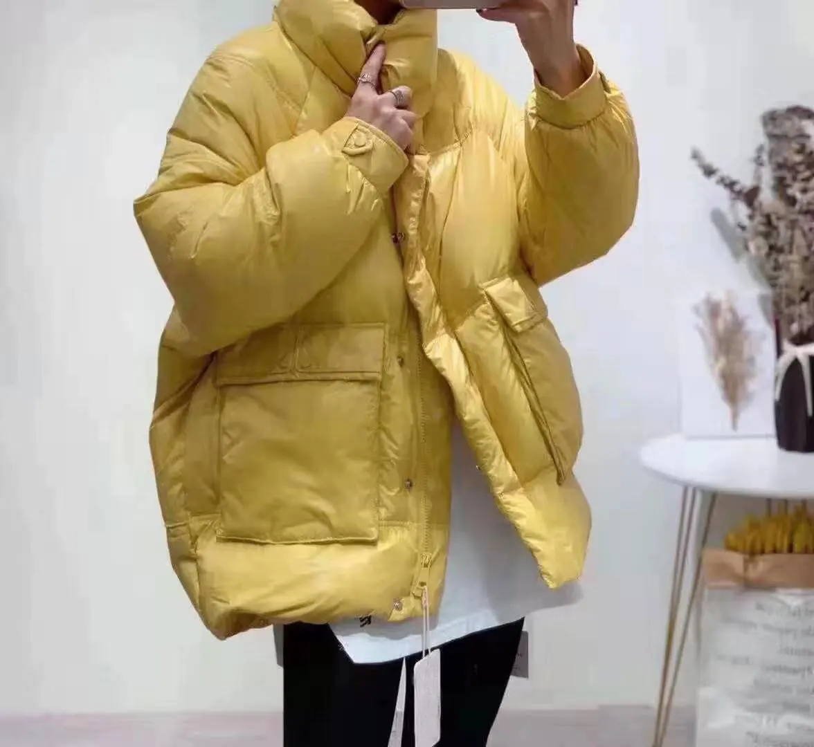 2020 Winter Women Down Coat Casual Jacket Women Coat Loose Zipper Solid Short Down Coat Femme Thick warm Down Coat Streetwear