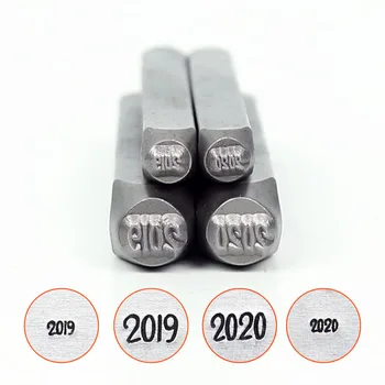 

2019 to 2020 New Year Design Metal Jewelry stamps,DIY Bracelet/jewelry symbols steel stamp,3/6MM