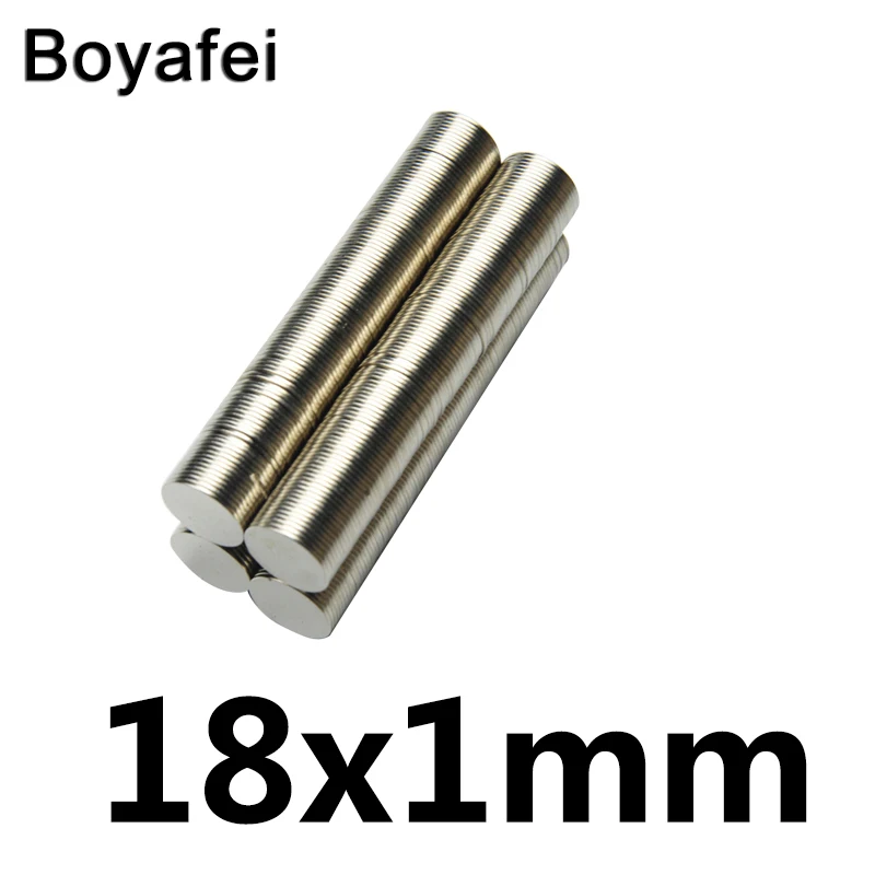 

100/200/300pcs Earth Neodymium Permanent Magnet 18x1mm Disc Round Cylinder MagnetS Rare Powerful magnet 18*1mm