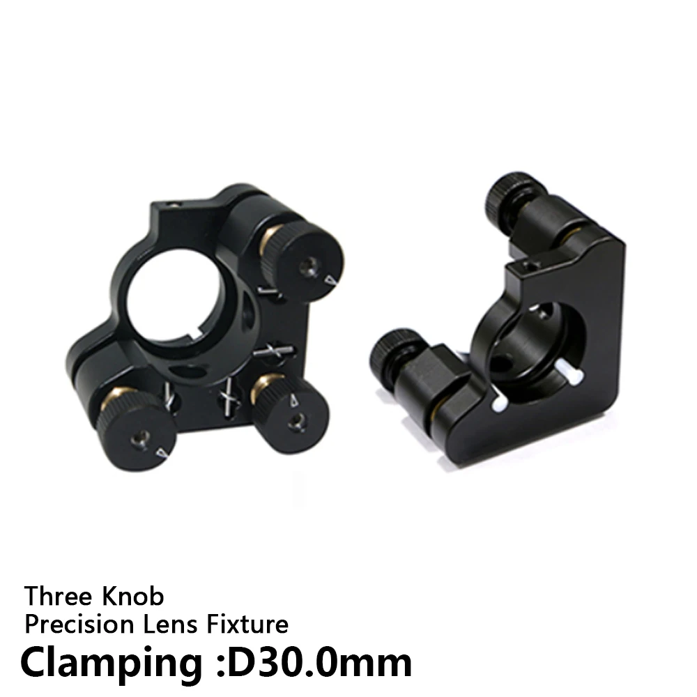 

Three knob precision lens fixture Clamping D30.0mm Three axis O-frame Physical optics experiment Adjustable pitch angle