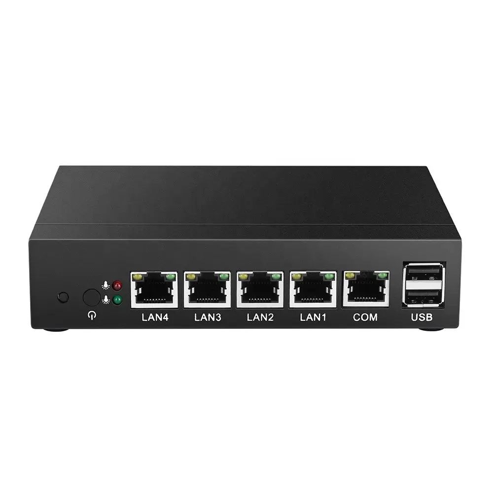 Мини компьютер Barebone 6 Ethernet Lan Intel Celeron J1900 четырехъядерный pFesense межсетевой