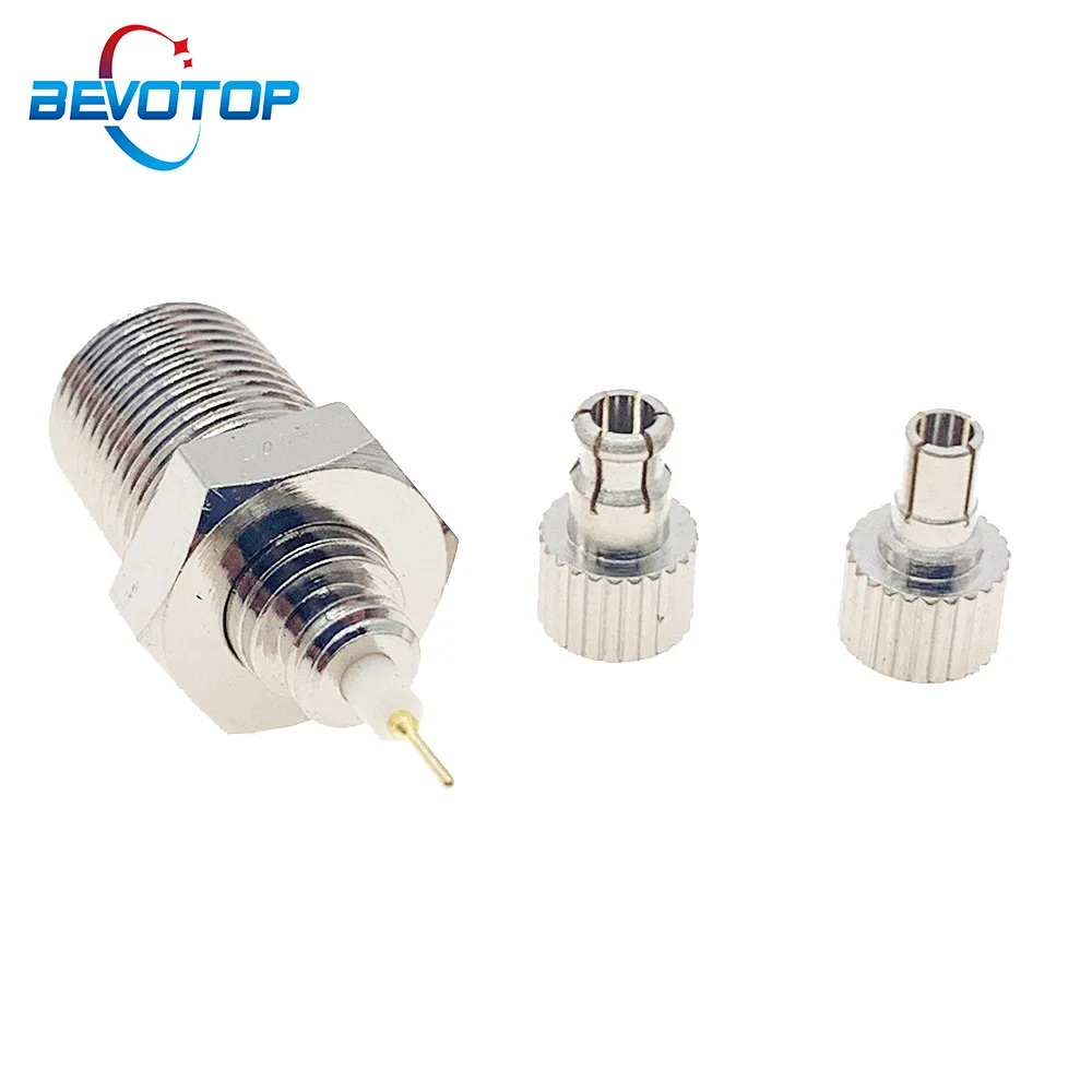 

Разъем BEVOTOP F Female/TS9 и CRC9 Male, коаксиальный адаптер, RF разъем, никелированный, 50 ом, 6 ГГц