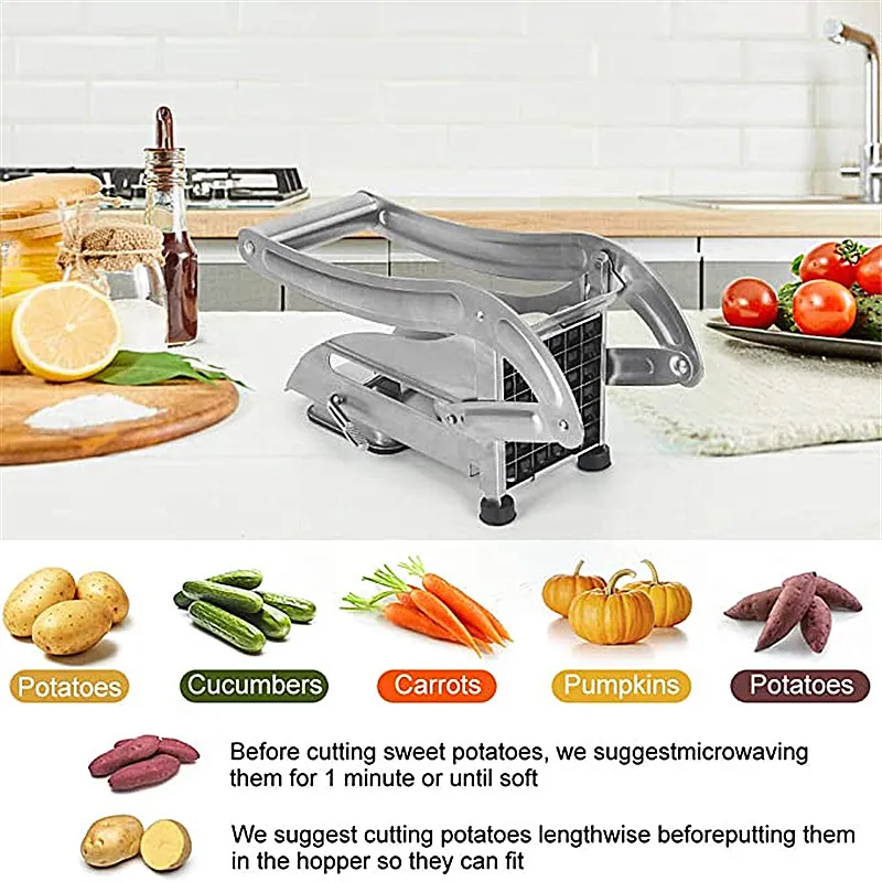 Stainless Steel Two Blade French Fries Cutter Household Slicer Potato Slicer Cucumber Radish Kitchen Tools vegetable cutter