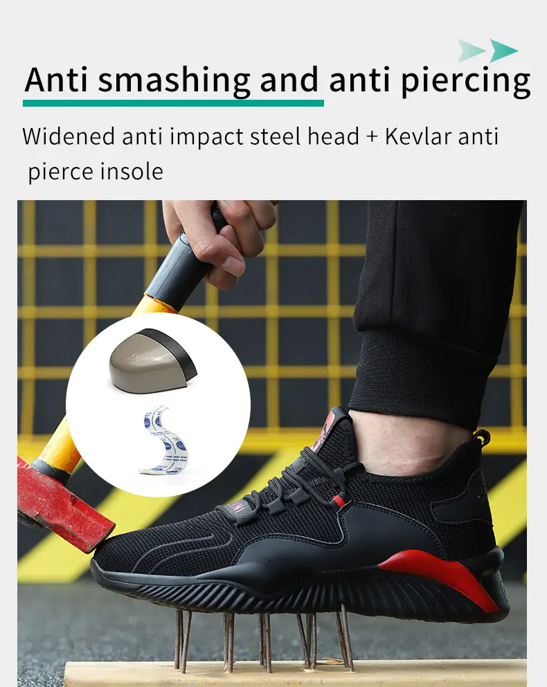 Zapatos de seguridad a la moda para hombre, calzado de trabajo de plástico, antideslizante, 2022 16 H81c2deb463d44ac2a94e10219d0b365d2