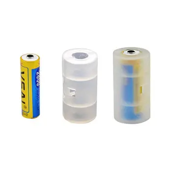 

10 PCS Transparent AA to C, Battery Case Adapter Converter Adaptor