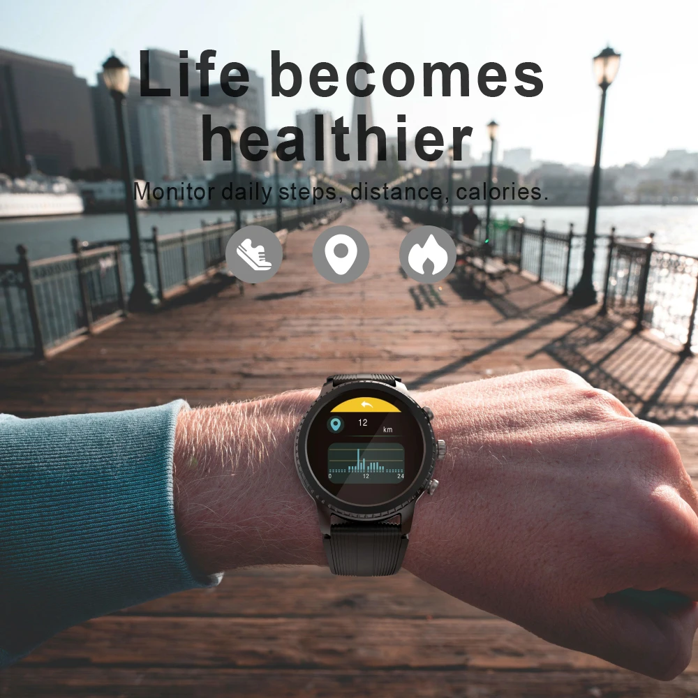 Full-Touch Wireless Charging Smart Watch with IP68