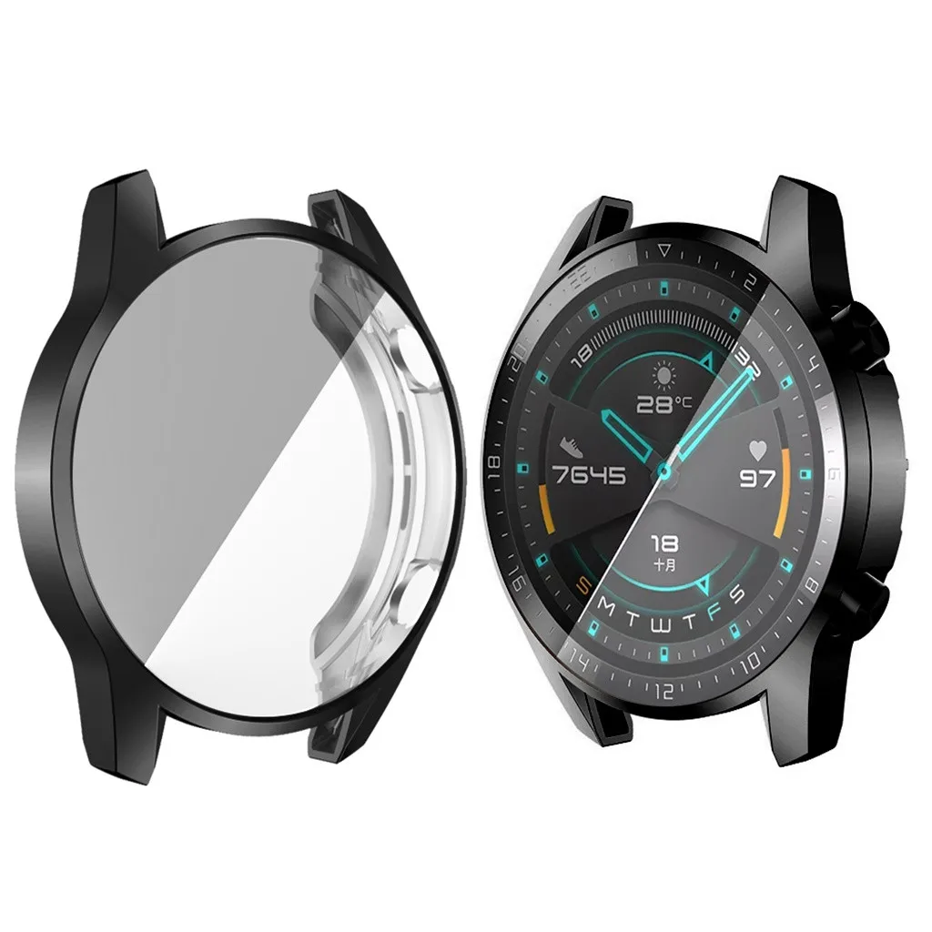 CARPRIE ультра тонкий гальванический прозрачный ТПУ мягкий чехол для Huawei Watch GT2 46 мм