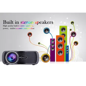 

BEESCLOVER U80 PRO Mini Movie Projector LCD Video Projector Home Theater Entertainment Compatible with HDMI SD AV VGA USB r60