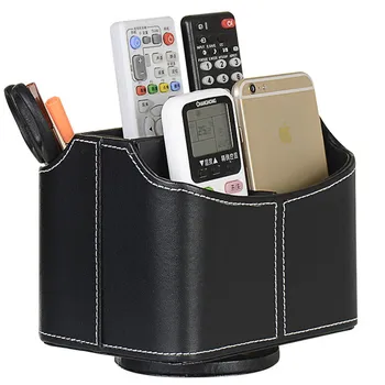 

New Luxury PU Leather Remote Control Storage Box Cosmetic Organizer Phone Holder Makeup Organizer Home Office Pen Storage Case