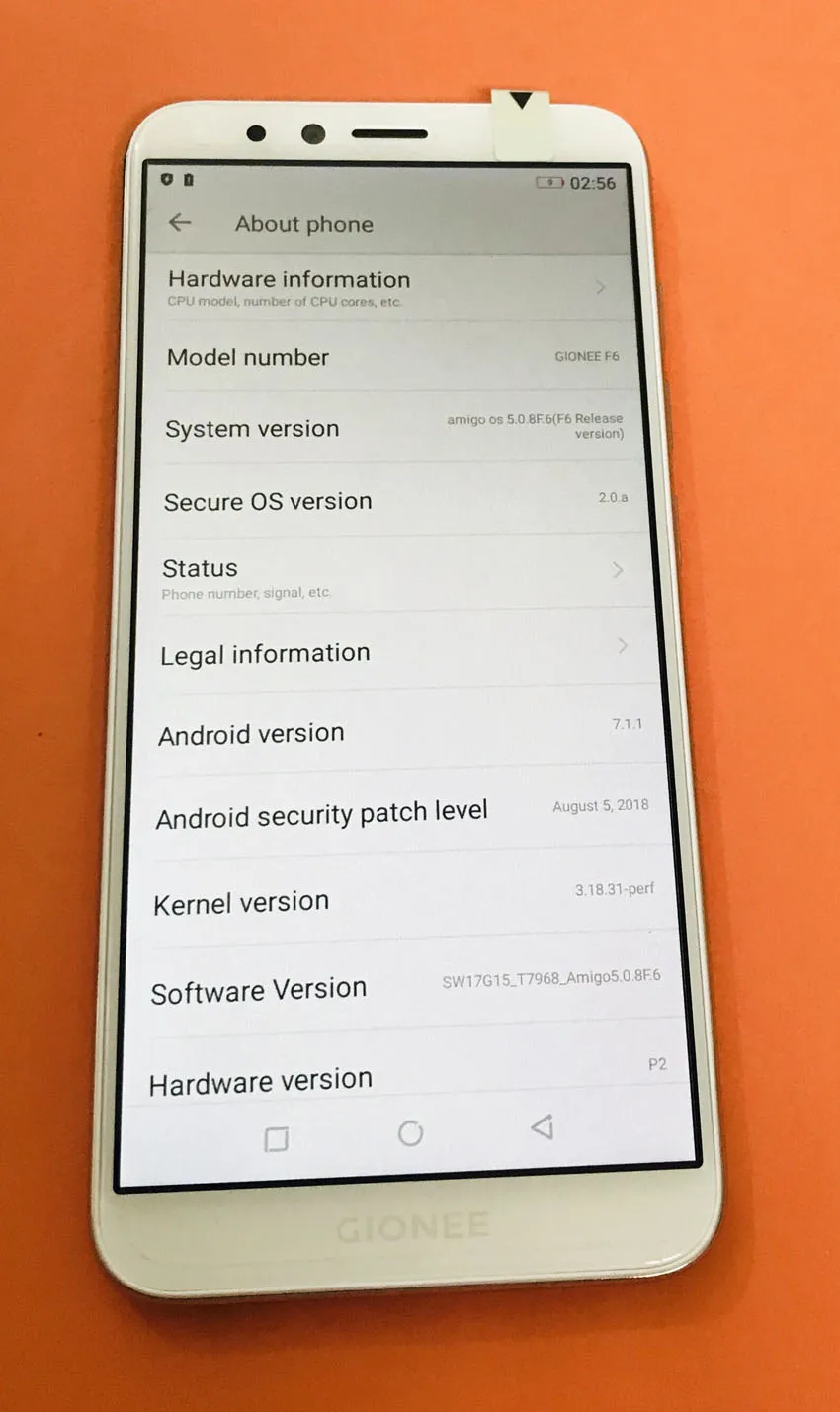 Оригинальный телефон дисплей + Материнская плата 3G 32G для GIONEE F6 бесплатная