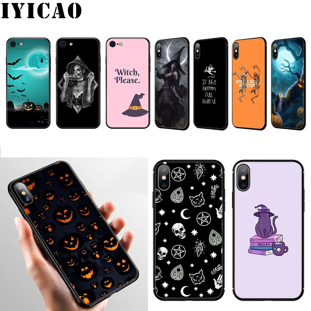 Колдуньи на Хэллоуин ужас Мягкий силиконовый чехол для телефона iPhone 11 Pro Max XR X XS 6 6S
