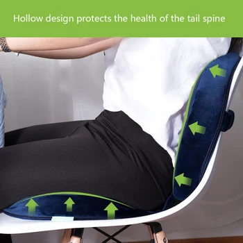 

A Dual-Purpose Cushion Portable Waist-Back Office Sedentary Memory Foam Cushion Beautiful Hip Cushion