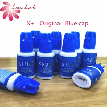

Free Shipping Eyelash Extensions Glue Sky Glue S+ Blue Cap S + Plus 5ml Fast drying Long Lasting Time False eyelash glue tools