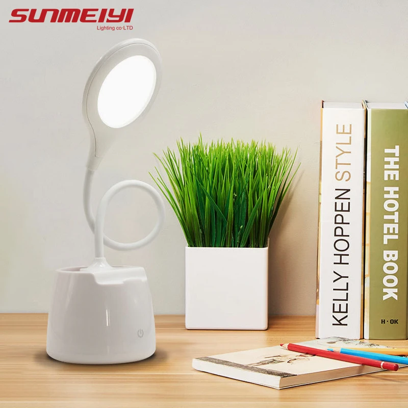 Светодиодный настольный светильник с USB прикроватный ночник для чтения 3 уровня