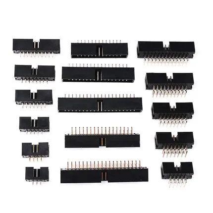 

10pcs dip 6/10/20/26/34/40 PIN 2.54MM pitch MALE SOCKET straight idc box headers PCB CONNECTOR DOUBLE ROW 10P/20P/40P DC3 HEADER