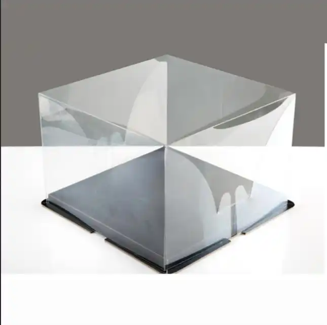 Pvc ベーキング透明キューブ Favour ケーキボックスウェディングパーティー甘いキャンディーケーキボックス食品輸送梱包ギフトボックス底 Aliexpress