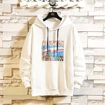 

CYXZFTROFL Fashion Brand Men's Hoodies Spring Autumn Male Casual Hoodies Sweatshirts Men's Chest Print Hoodies Sweatshirt Tops