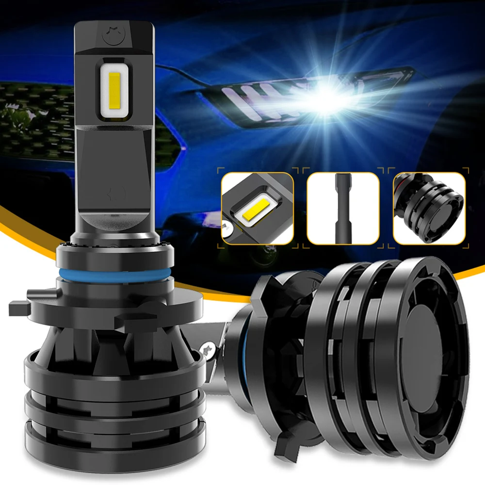 Автомобильные фары M2 H7 16000LM H11 Светодиодный ные лампы H4 H1 H3 H8 H9 9005 9006 HB3 HB4 9012 H13 9007 Turbo