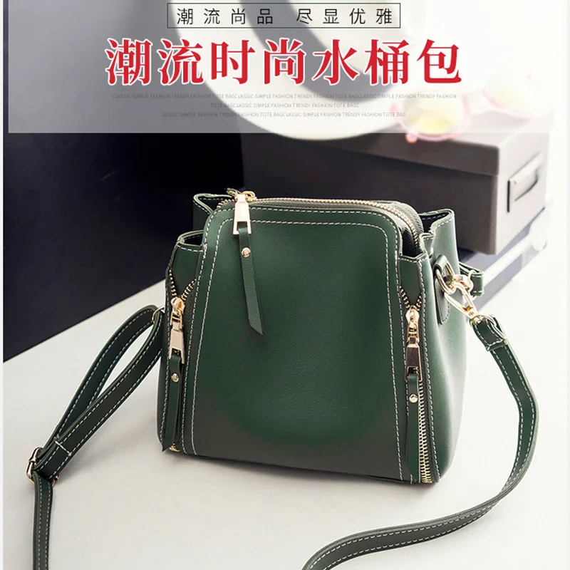 

2019 New Style Bucket Bag Korean-style Hand Single-shoulder Bag for Women Shoulder Bag Simple Versatile Fashion Bag Women's