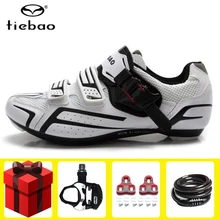 Tiebao, обувь для шоссейного велоспорта, мужские кроссовки для женщин, набор педалей, самоблокирующийся велосипед, sapatilha ciclismo, Спортивная велосипедная обувь