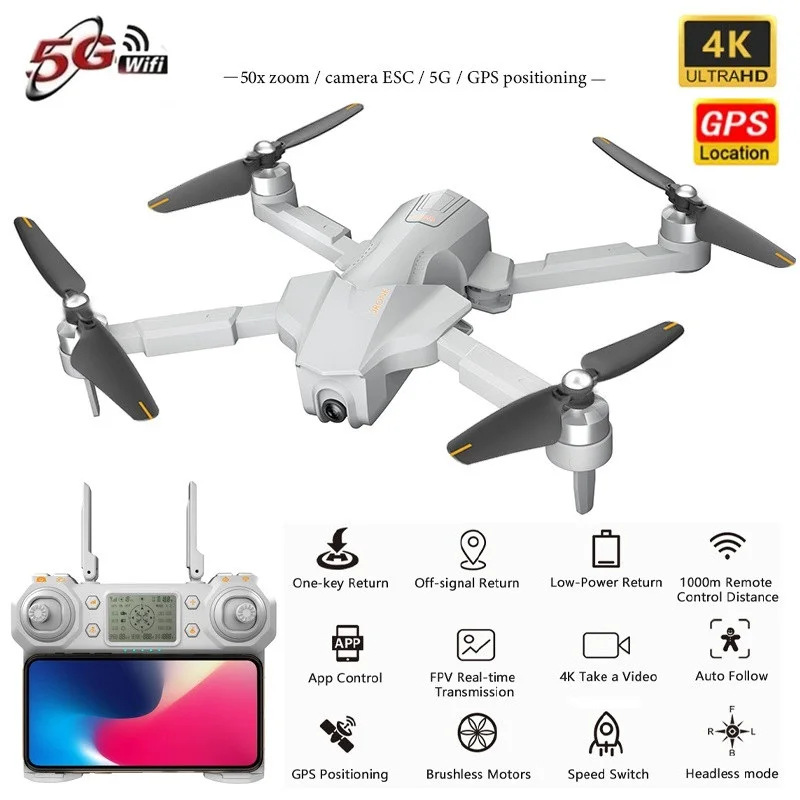Дрон 4k с GPS Wi-Fi FPV 72 км/м ESC | Игрушки и хобби