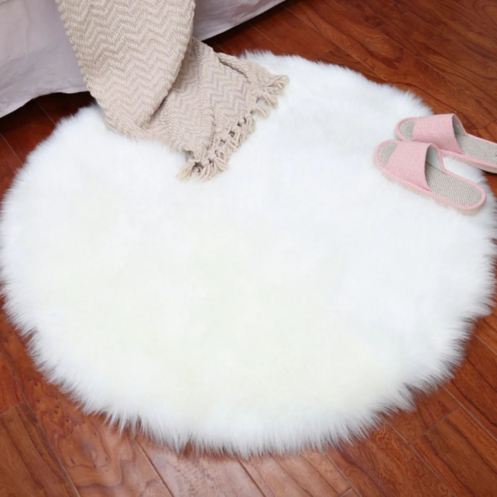 

30*30CM Soft small Artificial Sheepskin Rug Chair Cover Bedroom Mat Artificial Wool Warm Hairy Carpet Seat Textil Fur Area Rugs