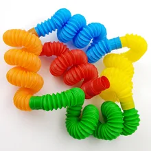Mini Tubes sensoriels pour adultes, 5 pièces, jouets Anti Stress pour enfants autisme, soufflet en plastique, jouet à presser