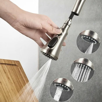 

Sprinkler Head Brushed Nickel Mixer Faucet shower Kitchen Sink Mixer Tap Stream Sprayer Head Chrome Kitchen Tap Accessories